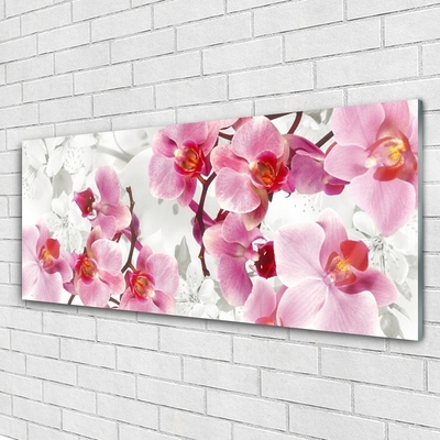 Image sur verre acrylique Fleurs floral rose