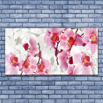 Image sur verre acrylique Fleurs floral rose