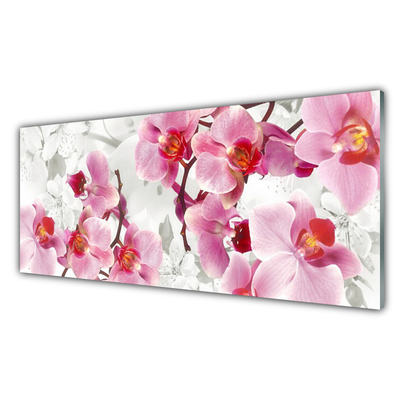 Image sur verre acrylique Fleurs floral rose