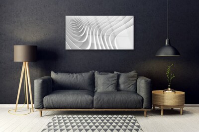 Image sur verre acrylique Abstrait art blanc