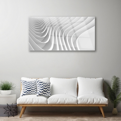 Image sur verre acrylique Abstrait art blanc