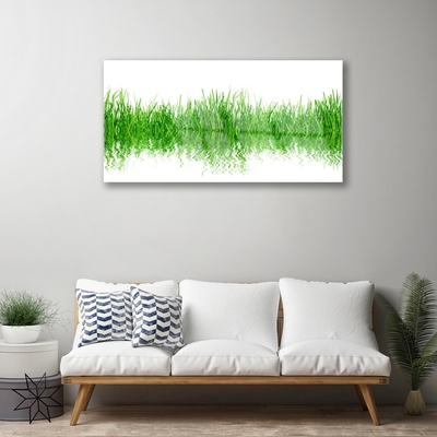 Image sur verre acrylique Herbe nature vert