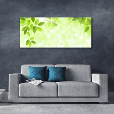 Image sur verre acrylique Feuilles floral vert