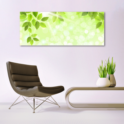 Image sur verre acrylique Feuilles floral vert