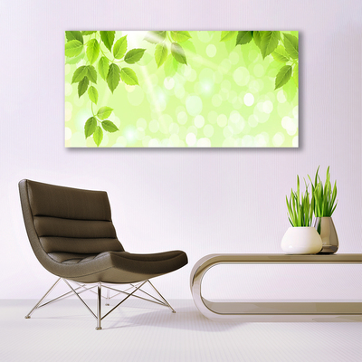 Image sur verre acrylique Feuilles floral vert