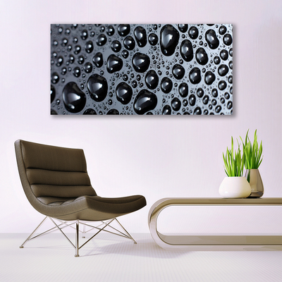Image sur verre acrylique Abstrait art noir gris