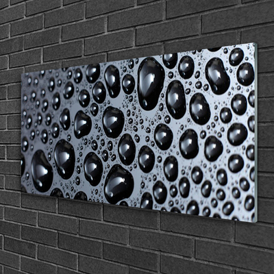 Image sur verre acrylique Abstrait art noir gris