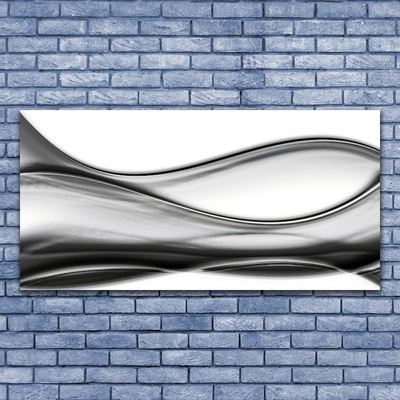 Image sur verre acrylique Abstraction art gris blanc