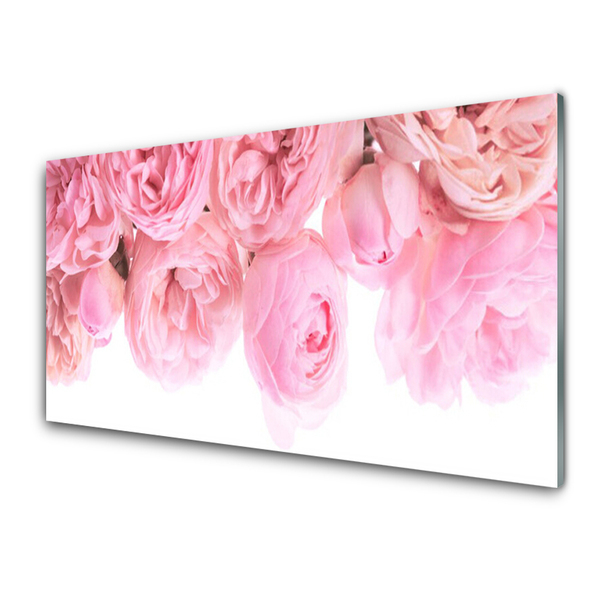 Image sur verre acrylique Roses floral rose