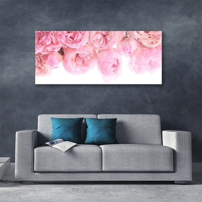 Image sur verre acrylique Roses floral rose