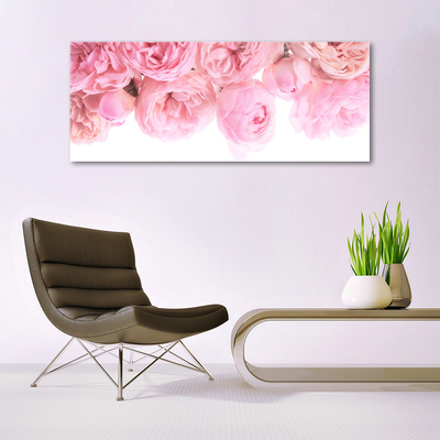 Image sur verre acrylique Roses floral rose