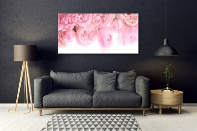 Image sur verre acrylique Roses floral rose