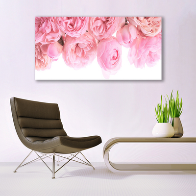 Image sur verre acrylique Roses floral rose