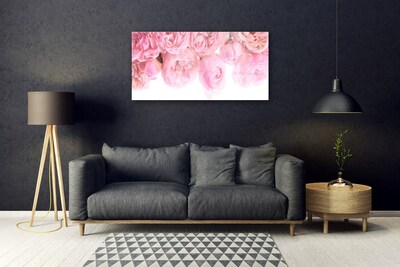 Image sur verre acrylique Roses floral rose