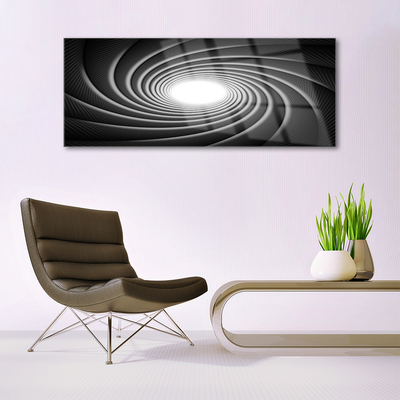 Image sur verre acrylique Abstrait art gris blanc noir