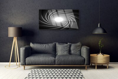 Image sur verre acrylique Abstrait art gris blanc noir