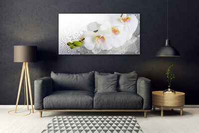 Image sur verre acrylique Fleurs floral blanc