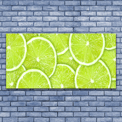 Image sur verre acrylique Citron vert lime cuisine vert