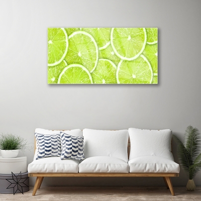 Image sur verre acrylique Citron vert lime cuisine vert