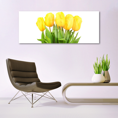 Image sur verre acrylique Tulipes floral jaune