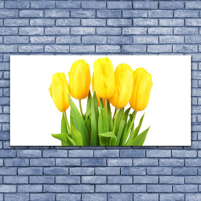 Image sur verre acrylique Tulipes floral jaune