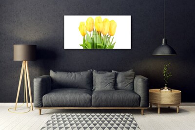 Image sur verre acrylique Tulipes floral jaune