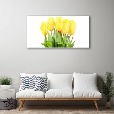 Image sur verre acrylique Tulipes floral jaune