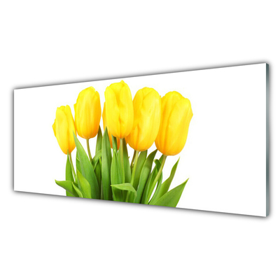 Image sur verre acrylique Tulipes floral jaune