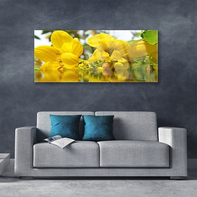 Image sur verre acrylique Fleurs floral jaune