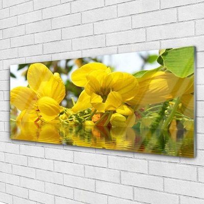 Image sur verre acrylique Fleurs floral jaune