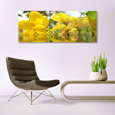 Image sur verre acrylique Fleurs floral jaune