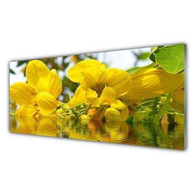 Image sur verre acrylique Fleurs floral jaune