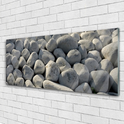 Image sur verre acrylique Pierres art gris