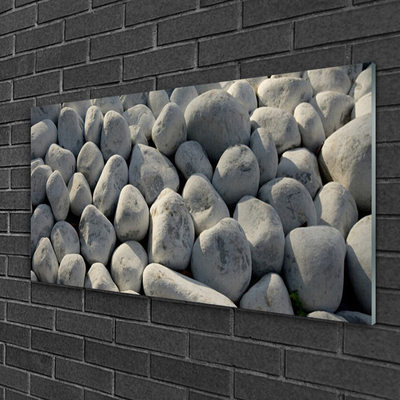 Image sur verre acrylique Pierres art gris