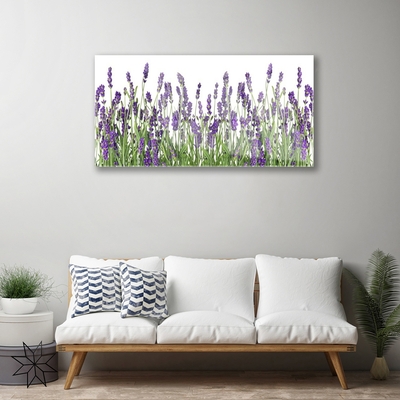 Image sur verre acrylique Fleurs floral violet