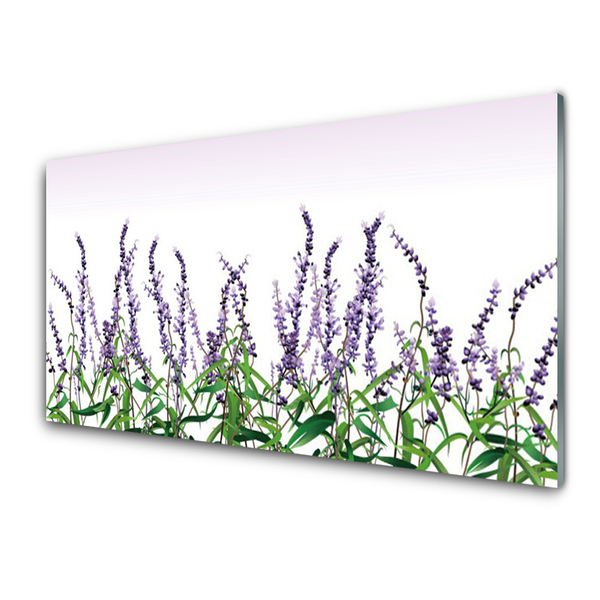 Image sur verre acrylique Fleurs floral violet