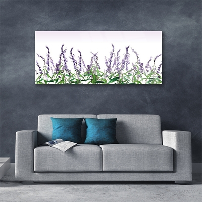 Image sur verre acrylique Fleurs floral violet