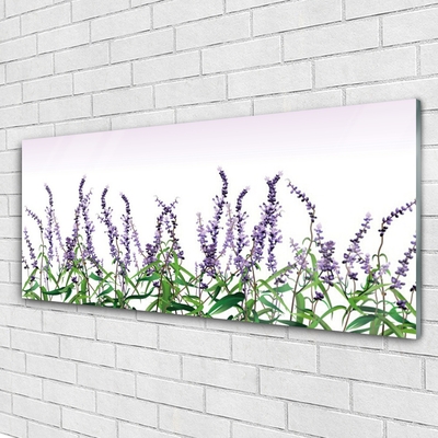 Image sur verre acrylique Fleurs floral violet