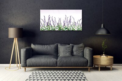 Image sur verre acrylique Fleurs floral violet