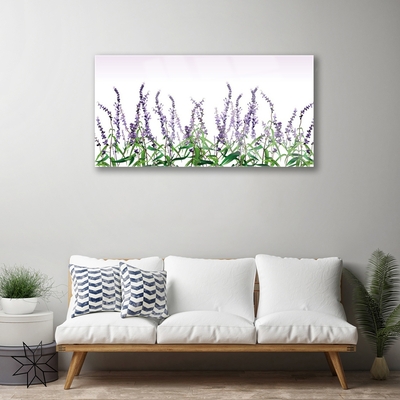 Image sur verre acrylique Fleurs floral violet