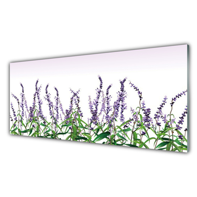 Image sur verre acrylique Fleurs floral violet