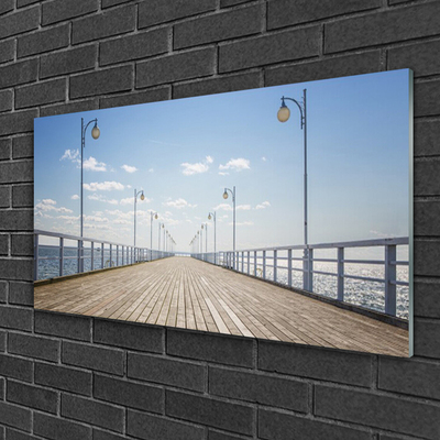Image sur verre acrylique Pont architecture brun gris