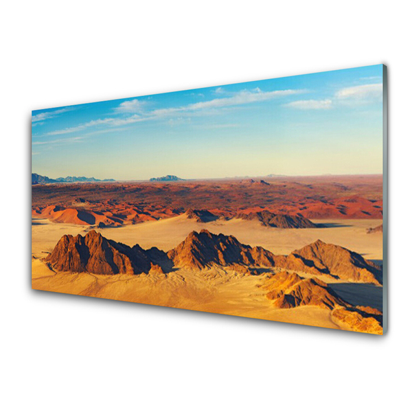 Image sur verre acrylique Désert paysage brun jaune