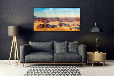 Image sur verre acrylique Désert paysage brun jaune