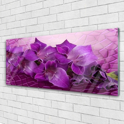 Image sur verre acrylique Fleurs floral rose