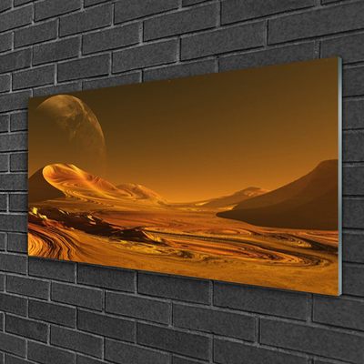 Image sur verre acrylique Désert paysage jaune