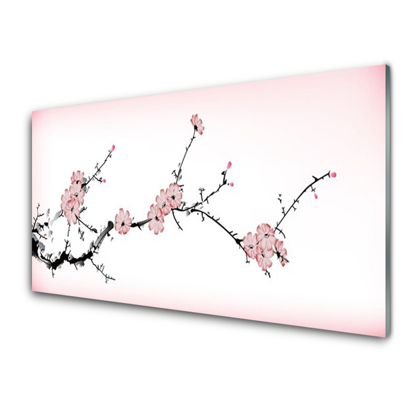 Image sur verre acrylique Fleurs floral rose