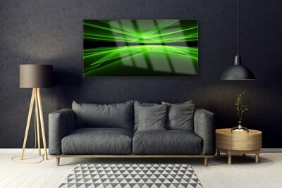 Image sur verre acrylique Abstrait art vert noir