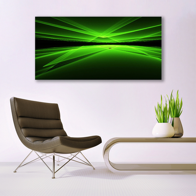 Image sur verre acrylique Abstrait art vert noir