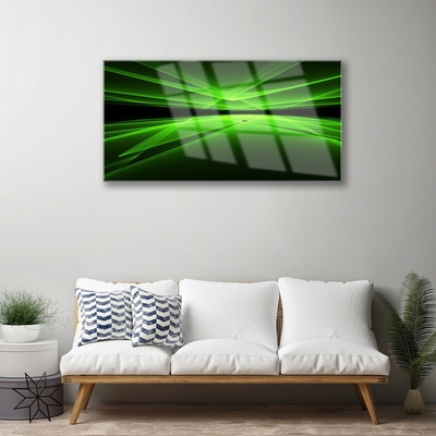 Image sur verre acrylique Abstrait art vert noir